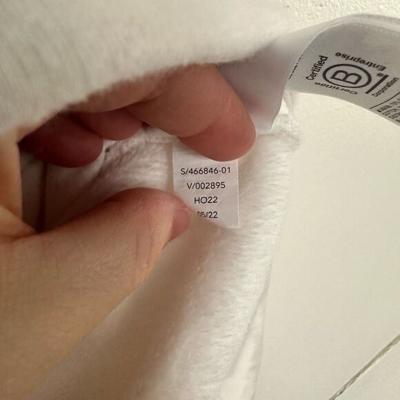 Athleta Women’s Extra Small Cozy Karma Funnel Neck Ivory Cream Sweatshirt - Picture 4 of 6